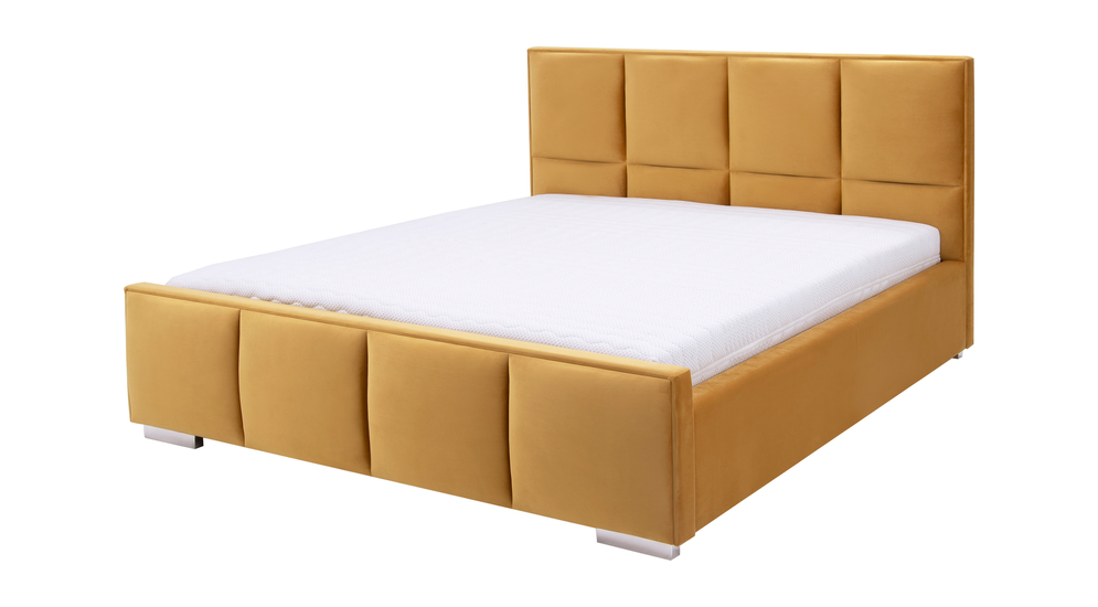 Čalúnená manželská posteľ s roštom a úložným priestorom FABRIZZIO SQUERE P 160x200