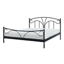 Kovová posteľ s roštom čierna VIVA 180x200 cm