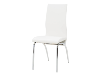 Jedálenská stolička VILLA, biela ekokoža