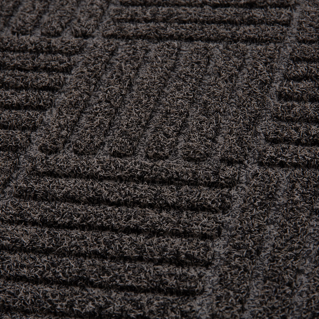 Šedá rohožka so štvorcovým vzorom 45x75 cm