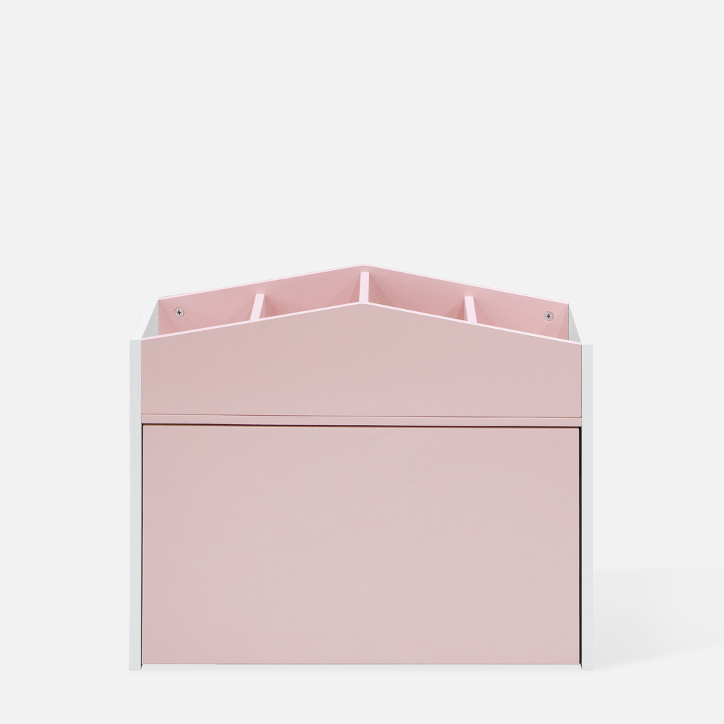 Truhla na hračky FALIANO bielo-ružová