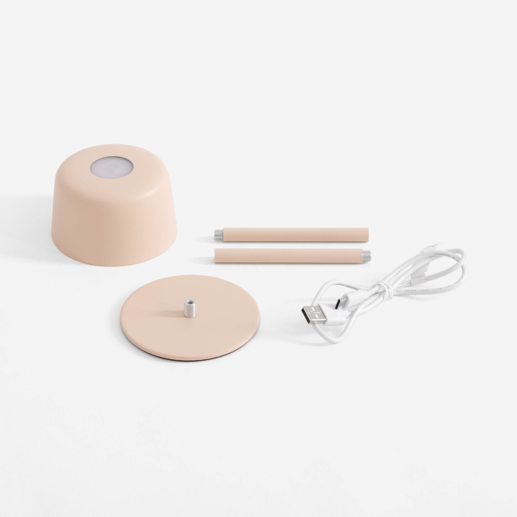 Stolná lampa LED IP44 krémová POCO