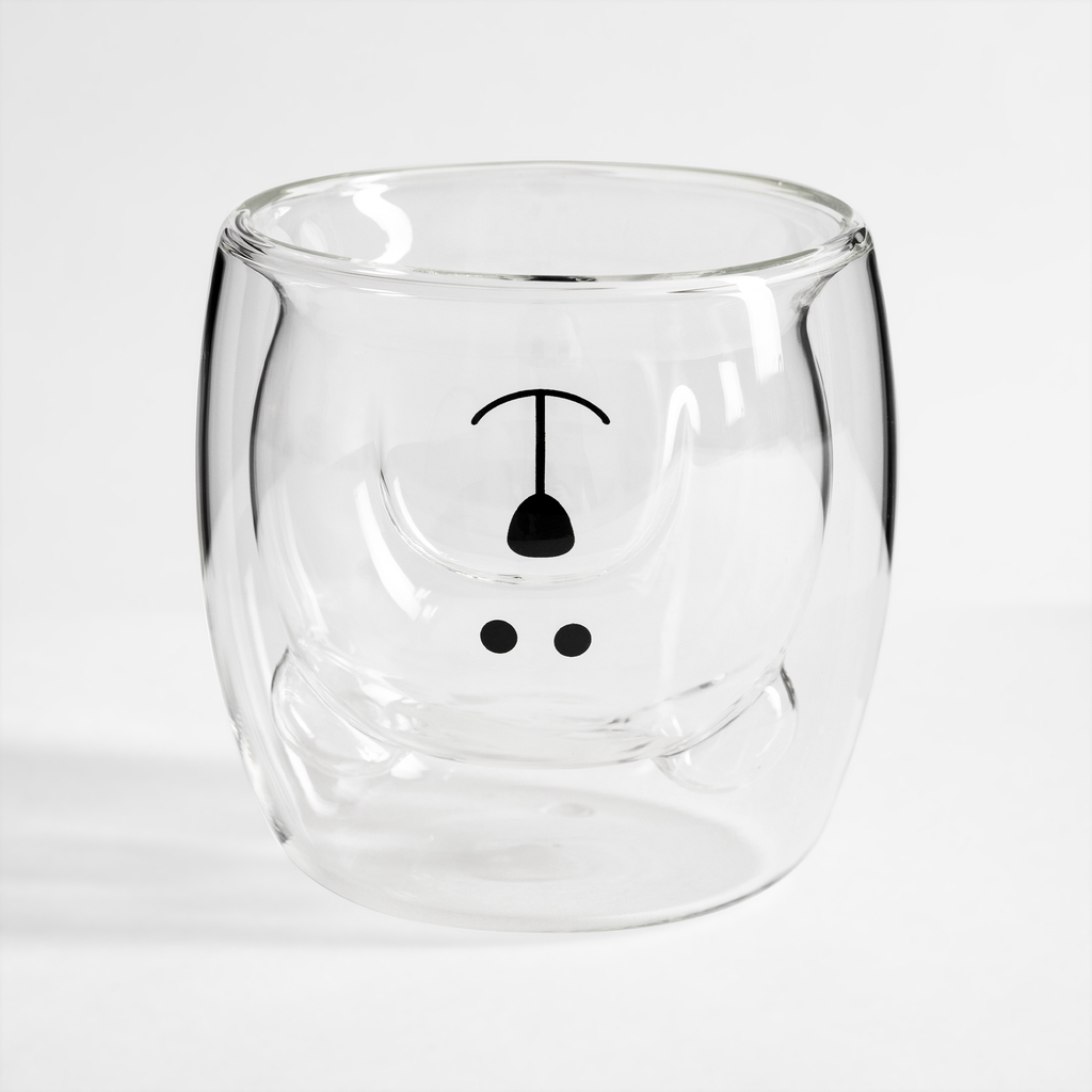 Sklenený pohár MEDVEDÍK s dvojstenným sklom 280 ml