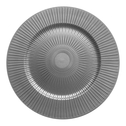 Dekoratívny tanier metalická sivá 33 cm