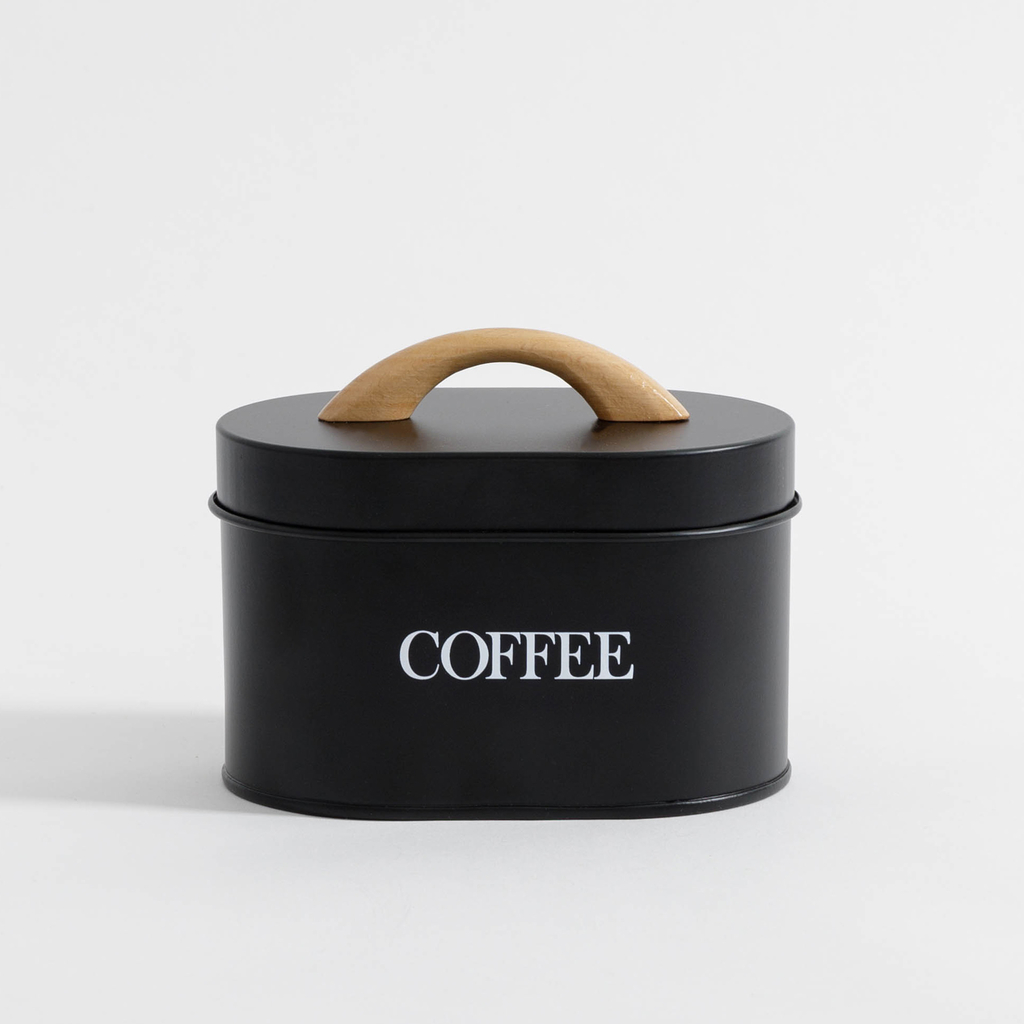Kuchynská nádoba na kávu čierna 15 cm
