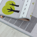 Detský koberec PLAY mesto sivý 120x170 cm