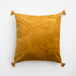 Obliečka na vankúš ADRIA z horčicového zamatu 45x45 cm