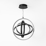 Závesné LED svietidlo čierne TESS 50 cm