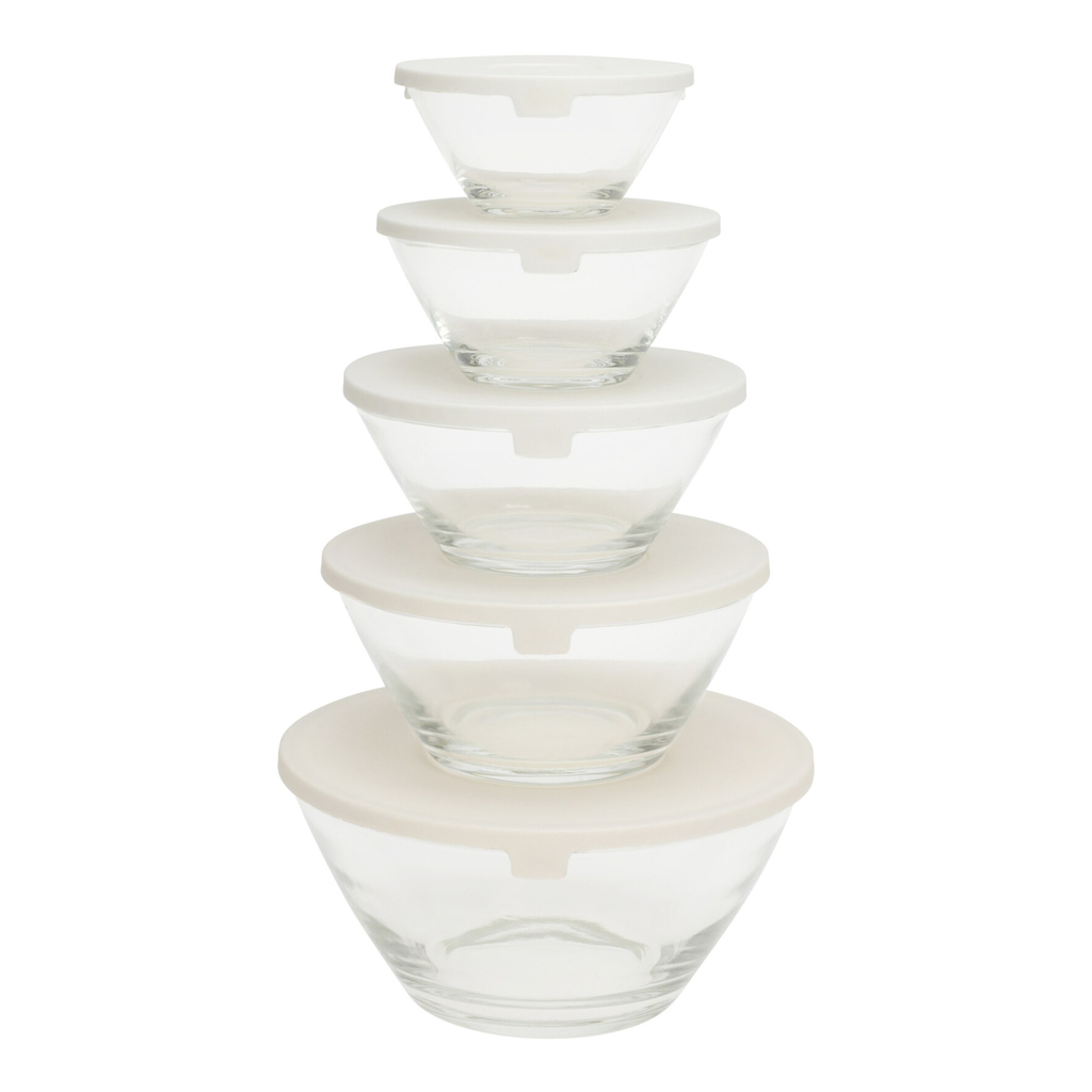 Súprava 5 misiek s viečkami MIX