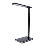 Čierna stolná lampa LED CLARA s indukčnou nabíjačkou