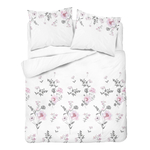 Súprava posteľnej bielizne z bavlneného saténu s kvetmi 220x200 cm