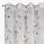 Záclona BESSY do obývacej izby, bielo-olivová 140x250 cm