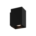 Čierne minimalistické nástenné svietidlo SANDY WL SQUARE