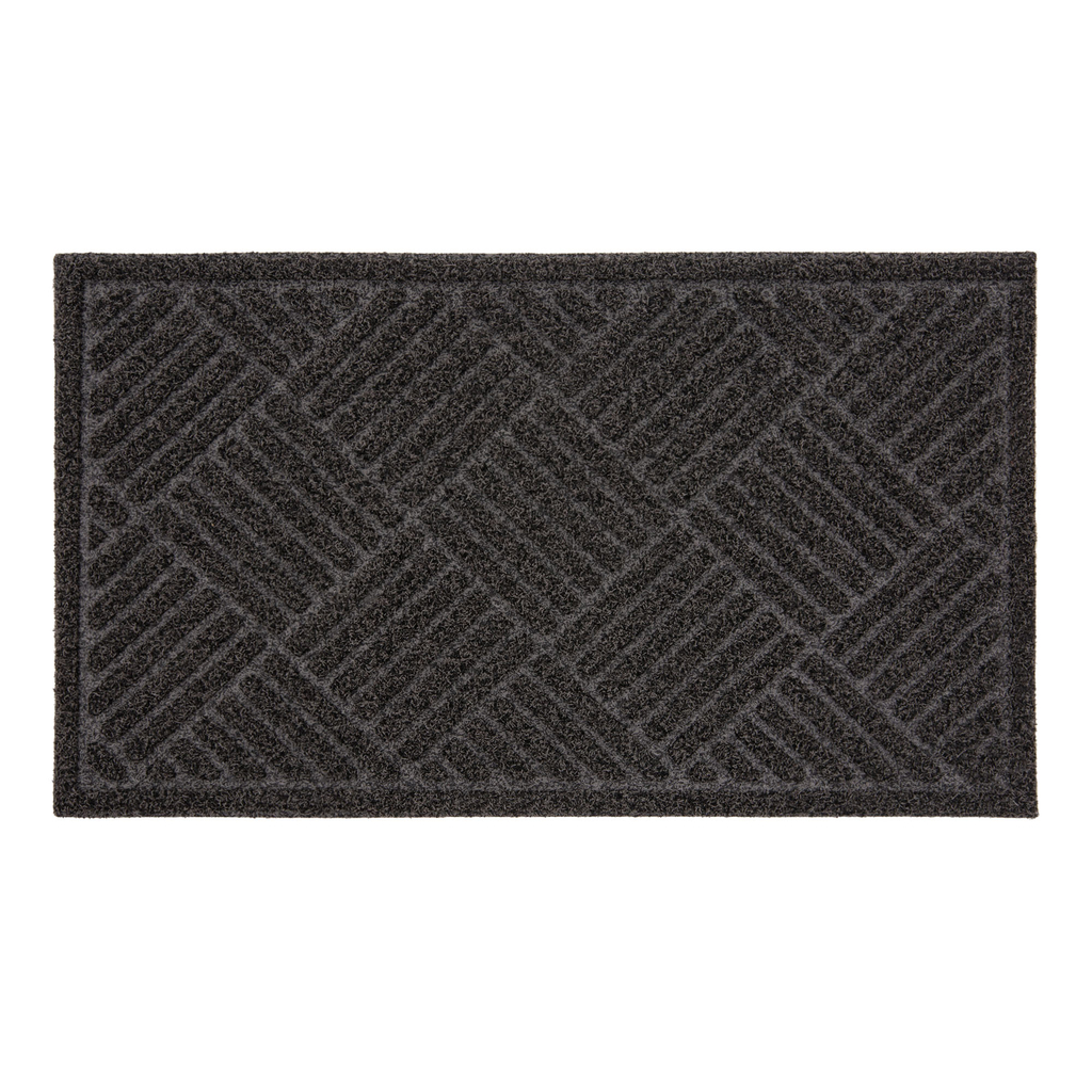 Šedá rohožka so štvorcovým vzorom 45x75 cm