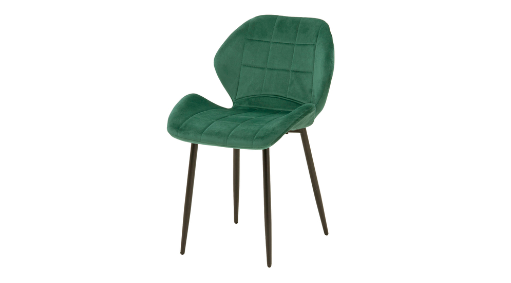 Zelená čalúnená stolička WILLOW