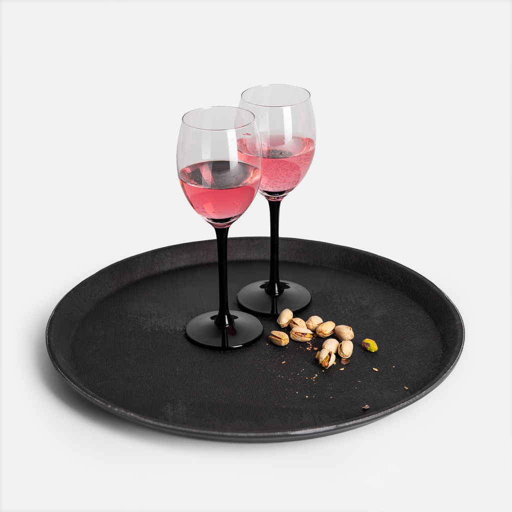 Protišmykový podnos v čiernej farbe 35 cm