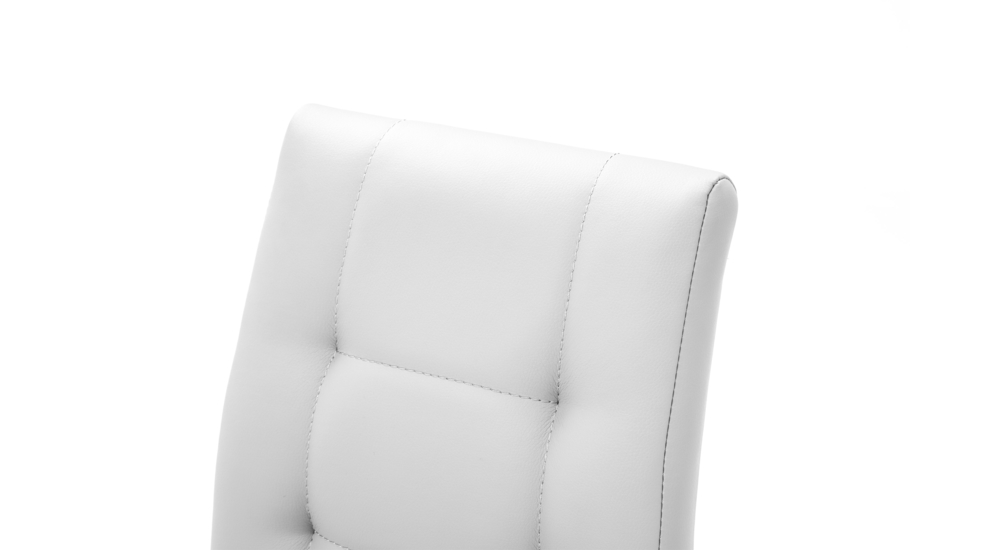 Biela stolička na lyžine VISTA II