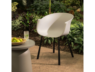Svetlosivá záhradná stolička UNDIGO
