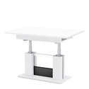 Rozkladací stôl FABEL lesklý biely/čierny matný