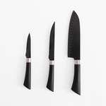 Súprava 3 kuchynských nožov, čierna