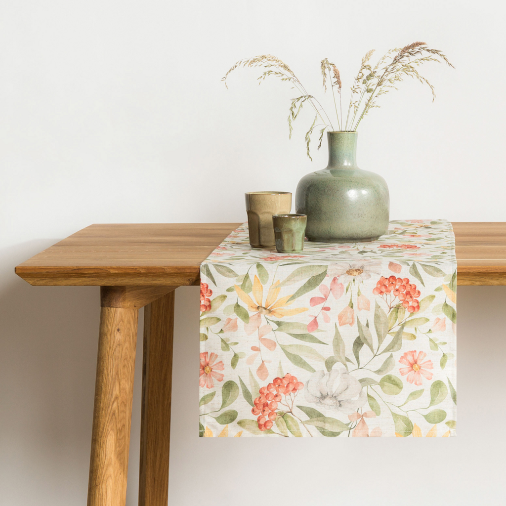 Kvetinový behúň na stôl MEGAN 40 x 120 cm