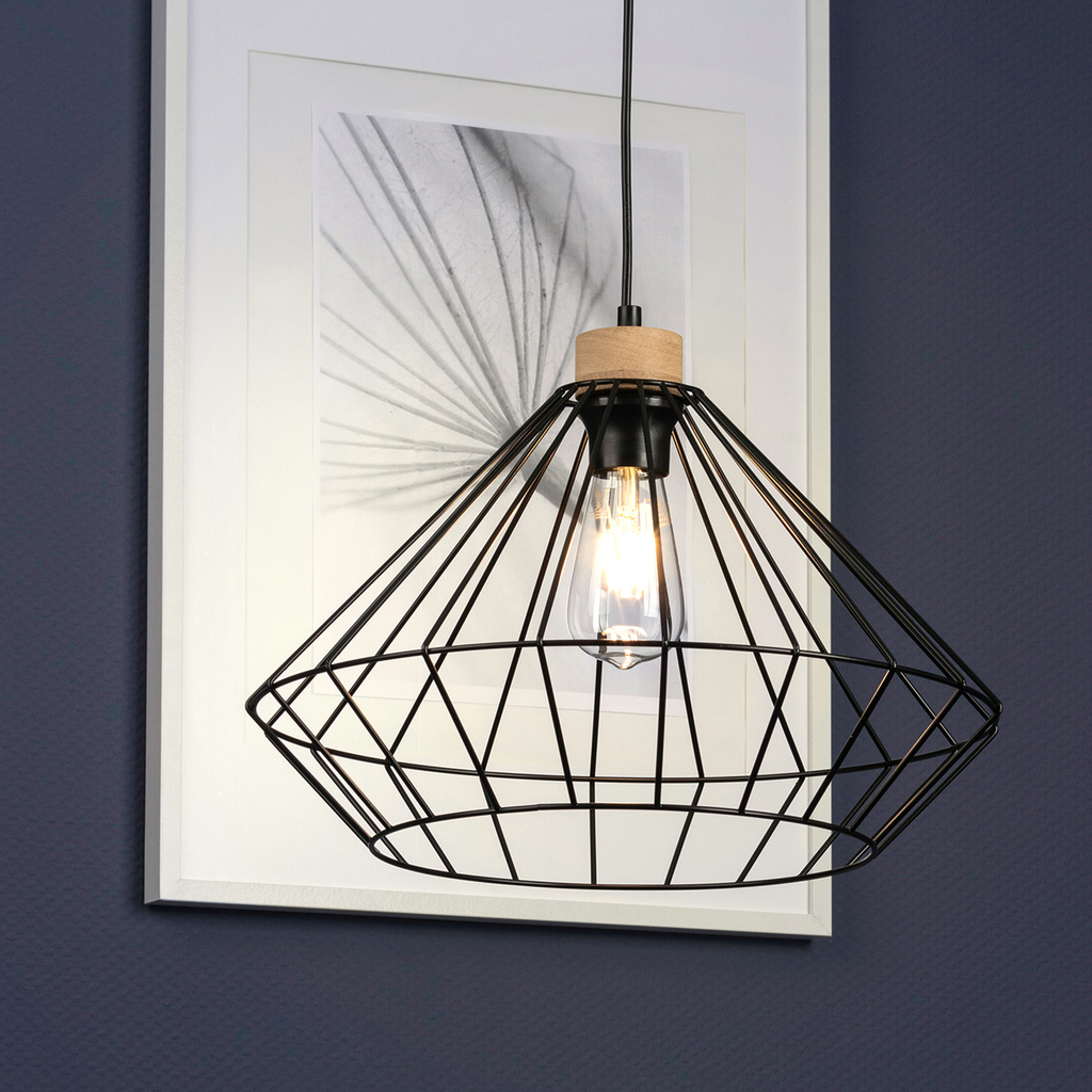 Čierne loftové závesné svietidlo OGLIO I 40 cm