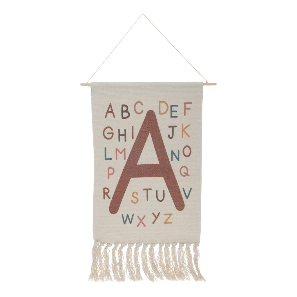 Nástenná dekorácia do detskej izby vlajka ABECEDA