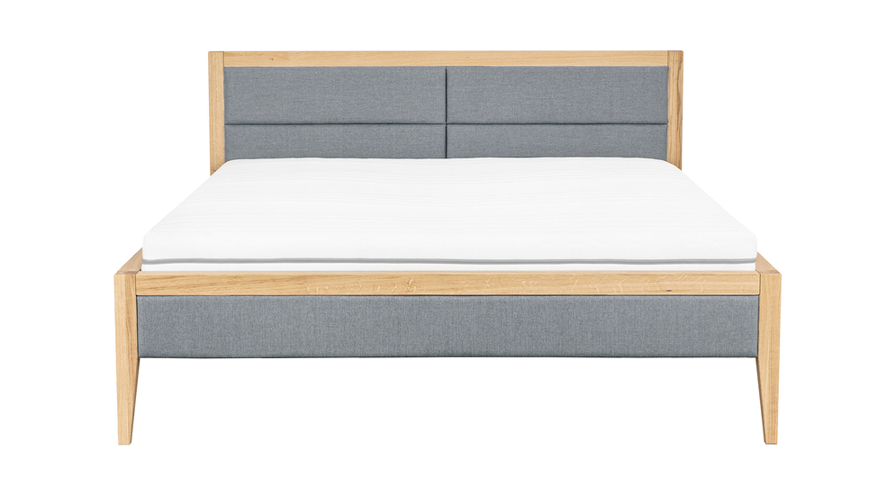 Dubový rám postele LUNA sivý 160x200 cm