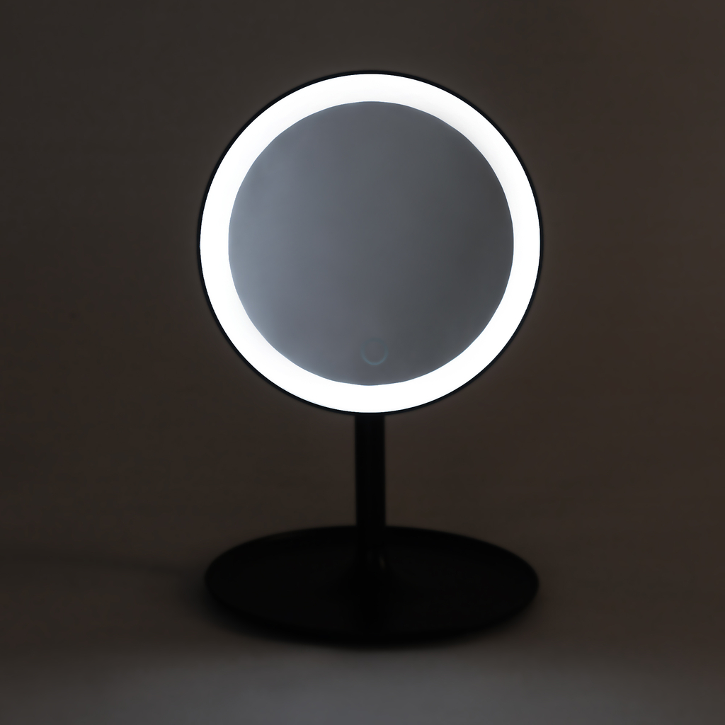 Kozmetické zrkadlo s LED osvetlením čierne