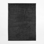 Geometrický koberec ACTION, čierny, 120x160 cm