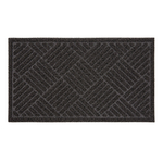 Šedá rohožka so štvorcovým vzorom 45x75 cm