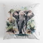 Dekoračná obliečka na vankúš SLON bielej farby OLIVE 45x45 cm