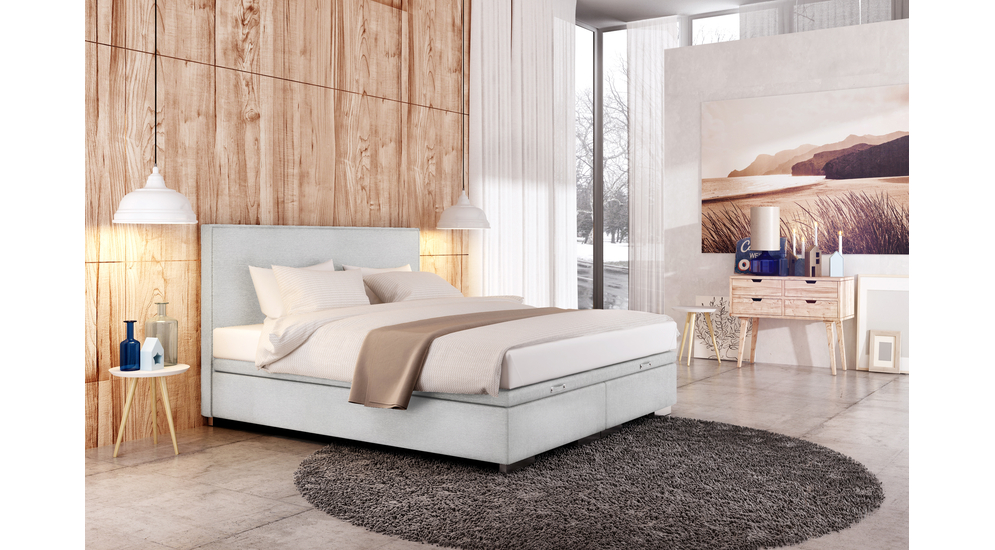 Čalúnená manželská posteľ s roštom a úložným priestorom FABRIZZIO ONE KP 30 180x200