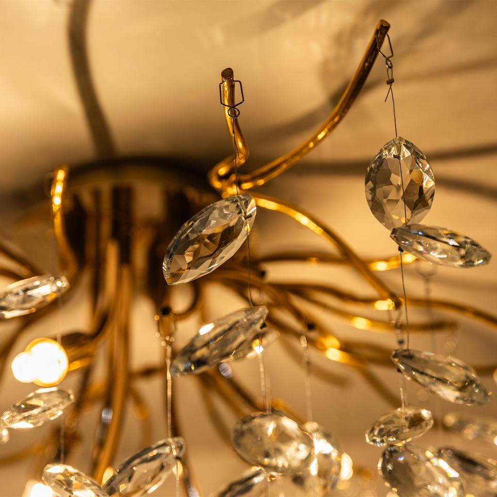 Stropné svietidlo zlaté CINDY 50 cm