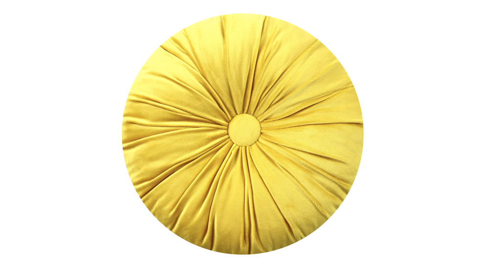 Poduszka dekoracyjna żółta SELMA 40 cm do salonu lub sypialni.