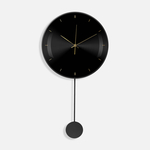 Nástenné hodiny s kyvadlom čierne 30x58 cm