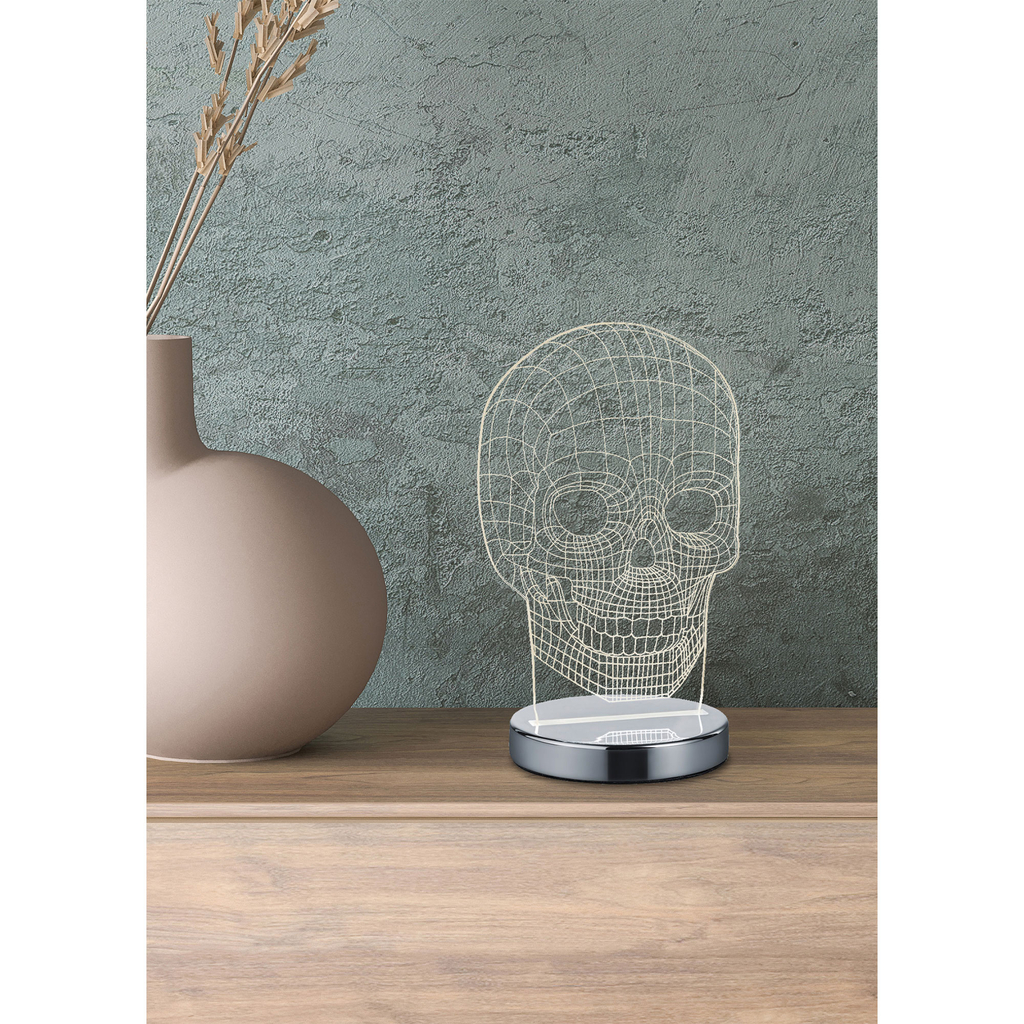 Dekoratívna lampa LED lebka SKULL