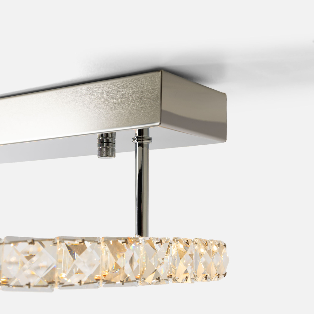 Stropné LED svietidlo GIRONA 2 krúžky chróm