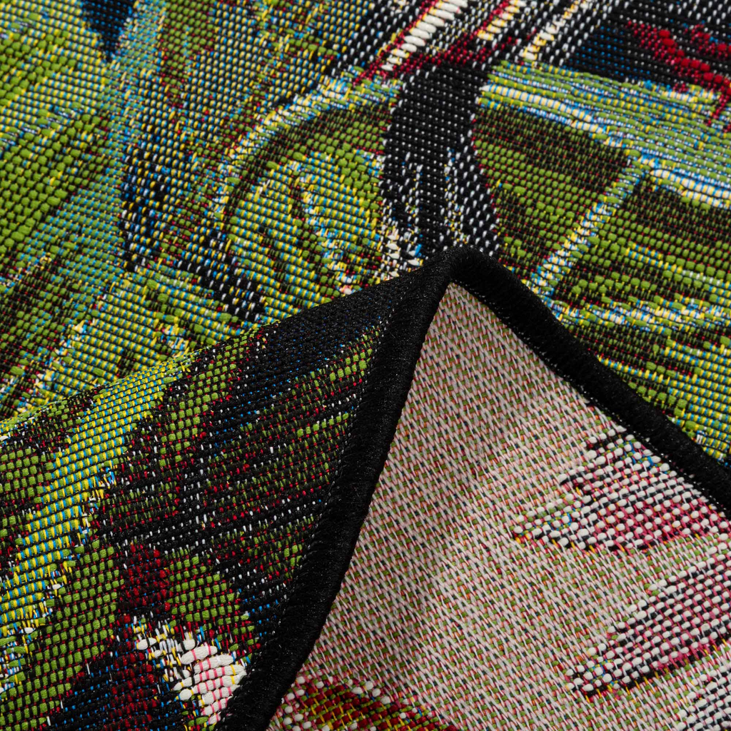 Koberec s plameniakom JUNGLE, okrúhly, 135 cm