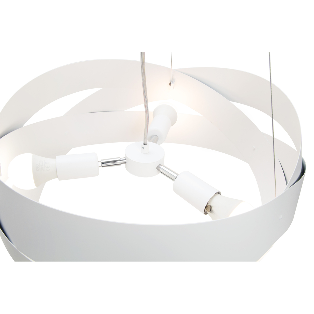 Biele závesné svietidlo TORNADO