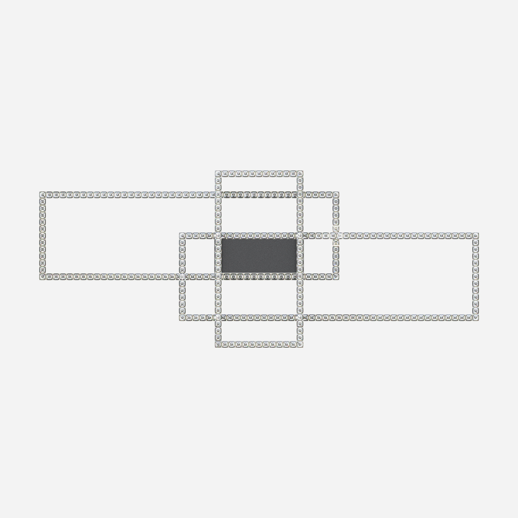 Rámové stropné LED svietidlo čierne ERVI s diaľkovým ovládaním