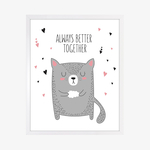 Obraz s motívom sivej mačky CAT 40x50 cm