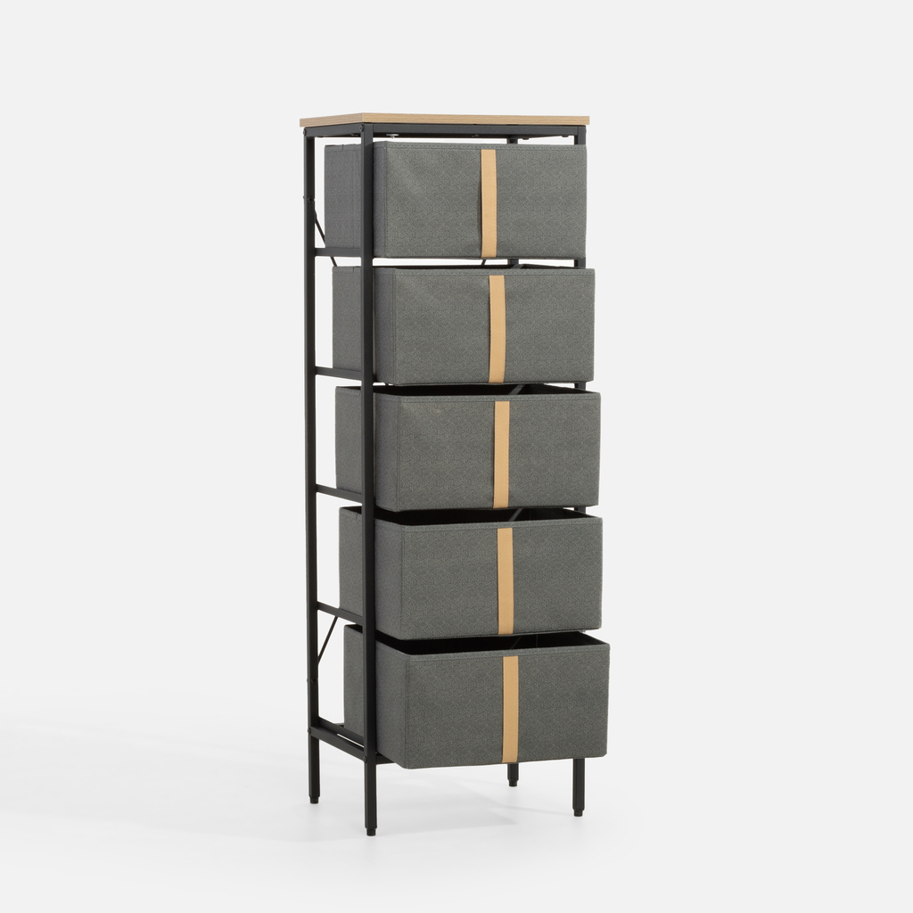 Vysoká komoda z textilu LENISSO