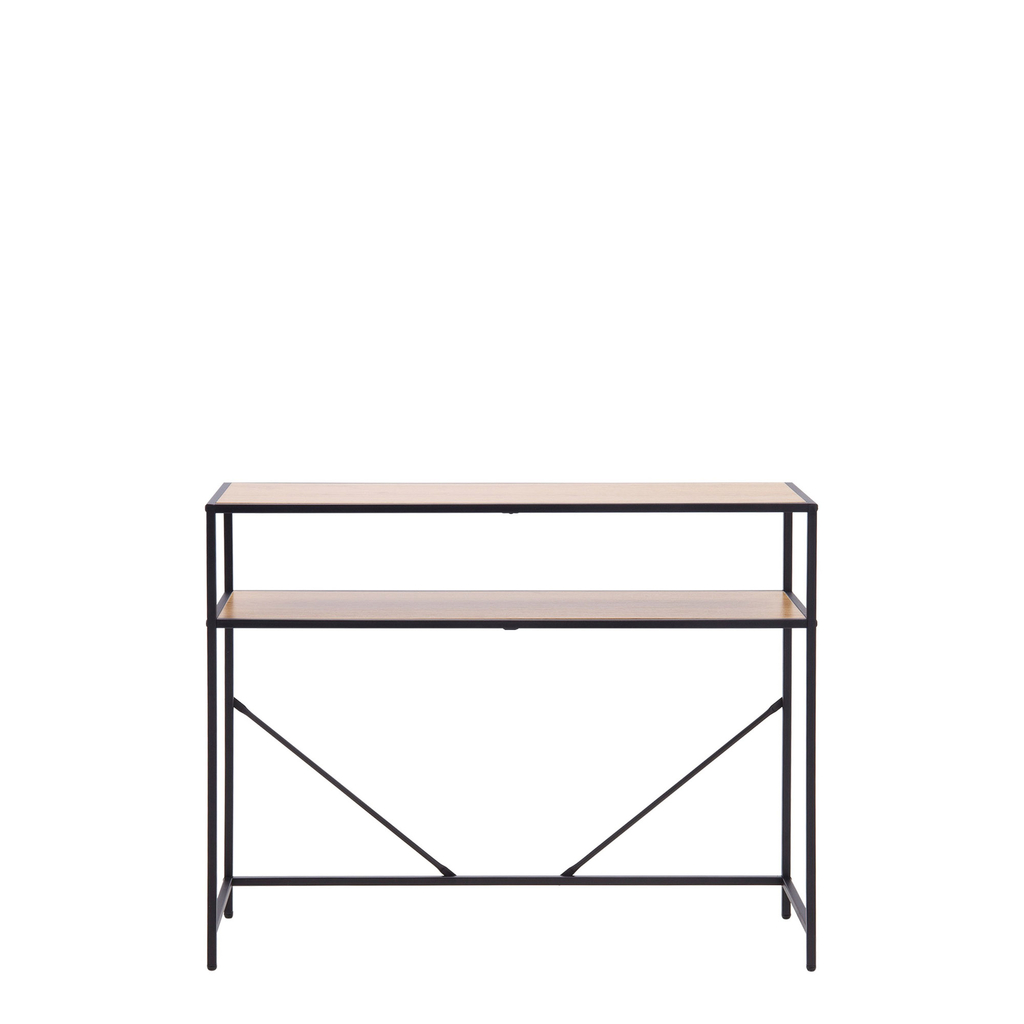 Konzolový stolík v industriálnom štýle s policou EXITIO