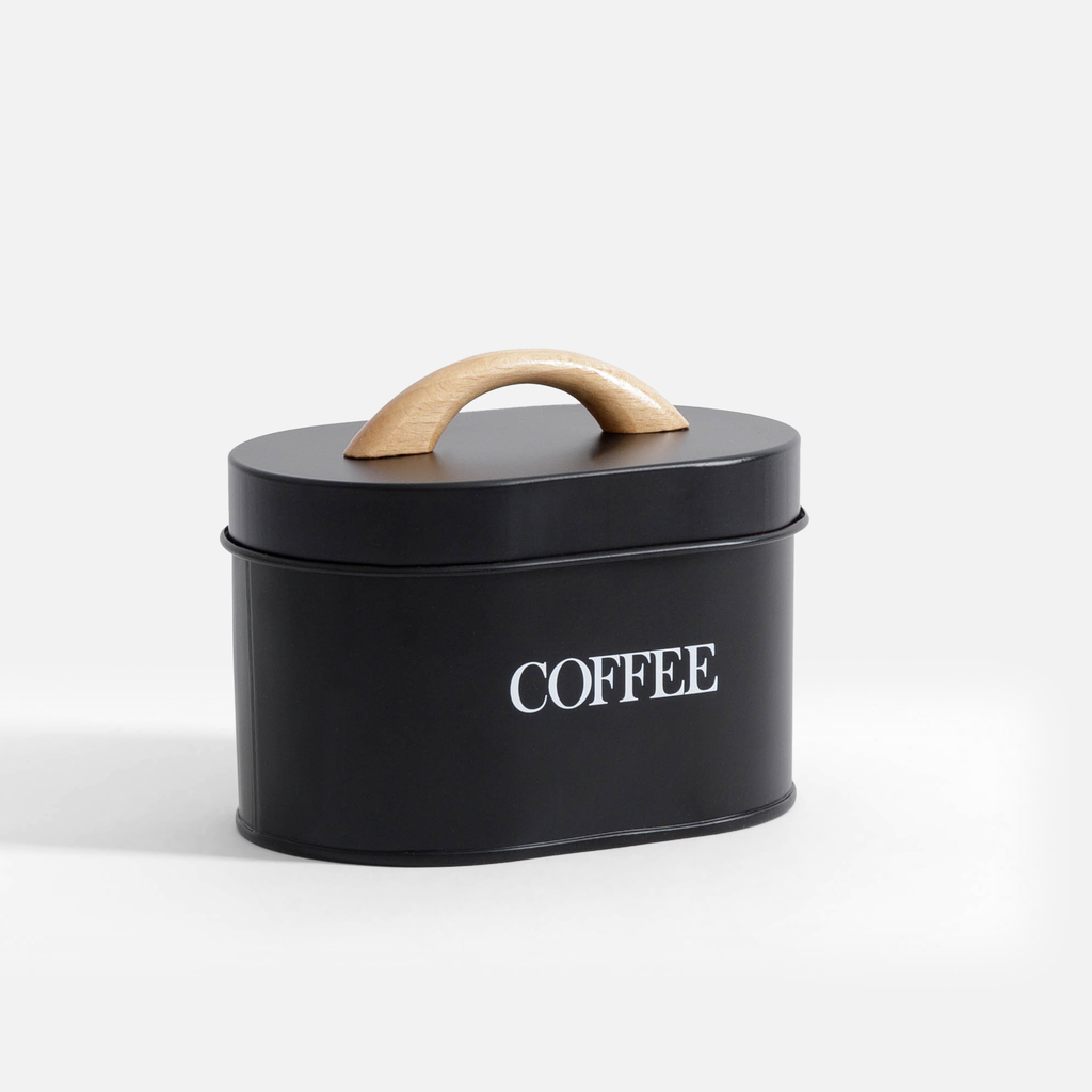 Kuchynská nádoba na kávu čierna 15 cm