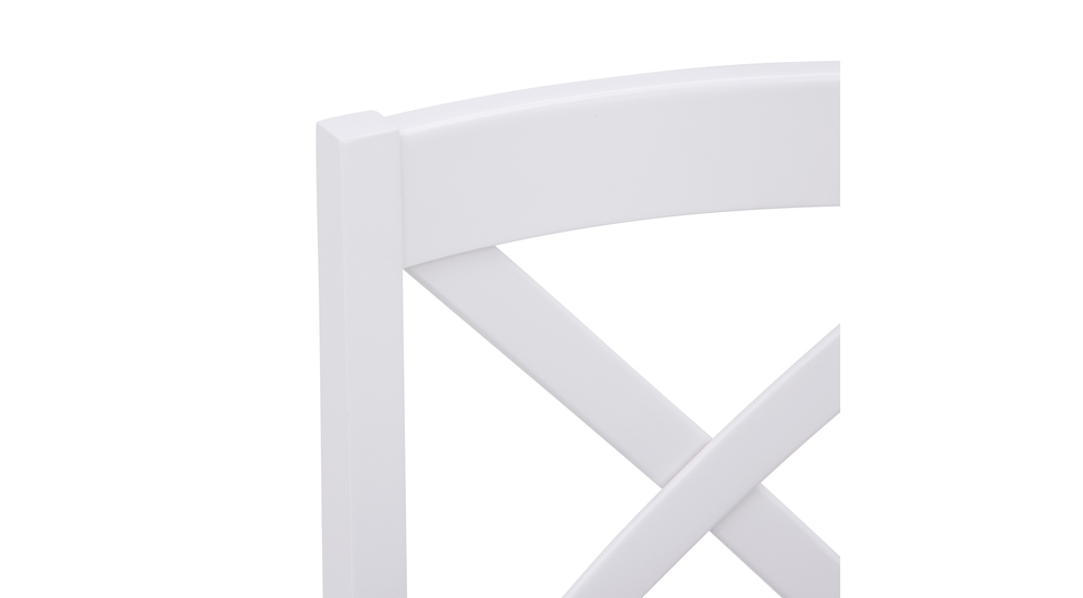 Jedálenská stolička krížová biela ZAYDEN