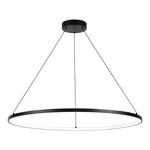 Kruhové závesné LED svietidlo 90 cm čierne HORIK