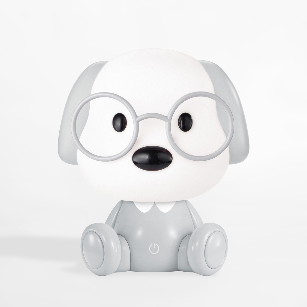 Nočná LED lampa sivá PES