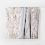 Kožušinová deka v sivo-béžovej farbe OSLO 200x200 cm