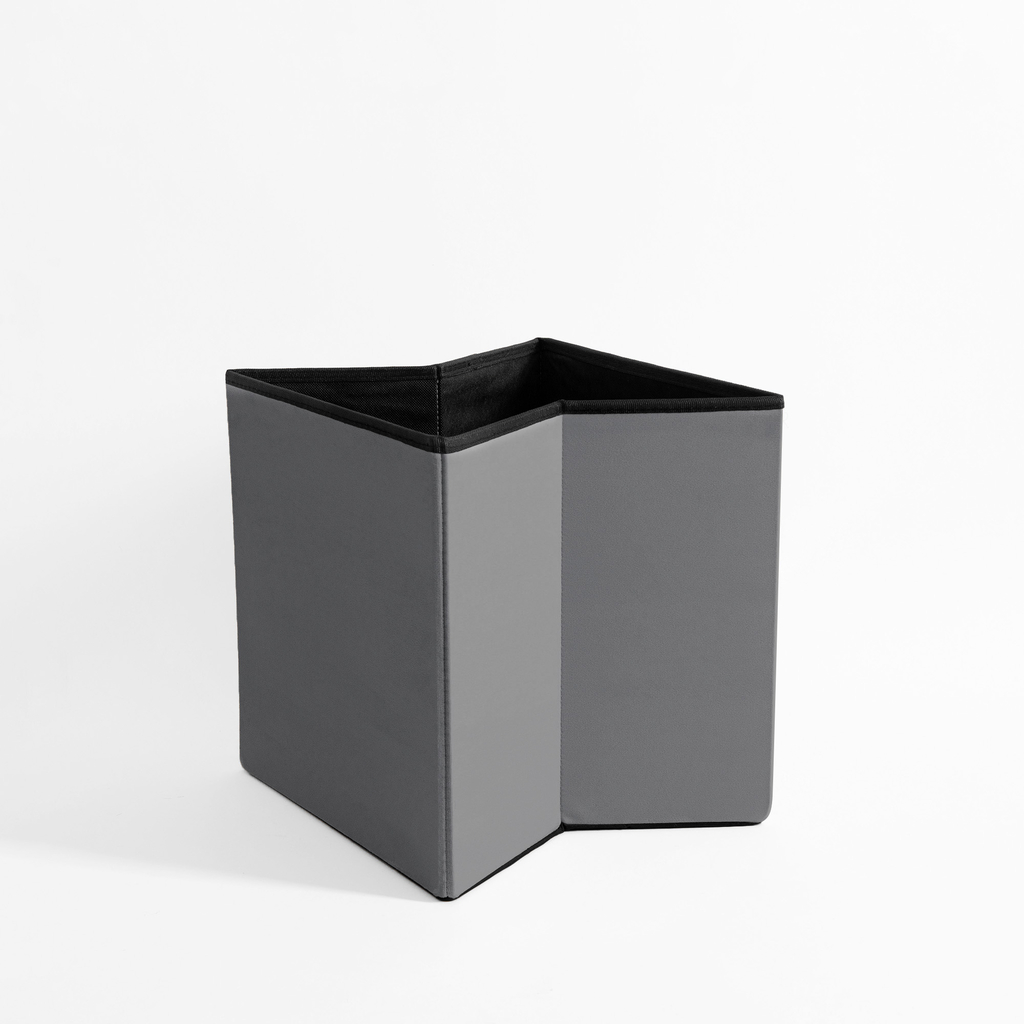 Skladací puf sivý 38x37,5 cm